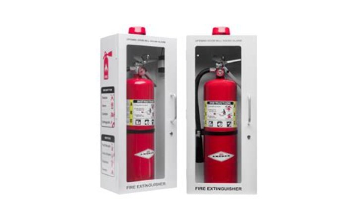 How high should a fire extinguisher cabinet be mounted?