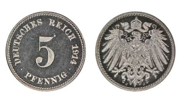 How much is a 5 pfennig coin worth?