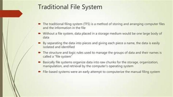 What are the problems of traditional file systems?