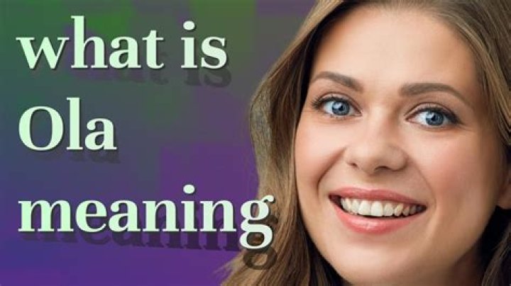 What does Ola mean in Nigerian?